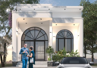 Mẫu nhà 1 tầng phong cách hiện đại 